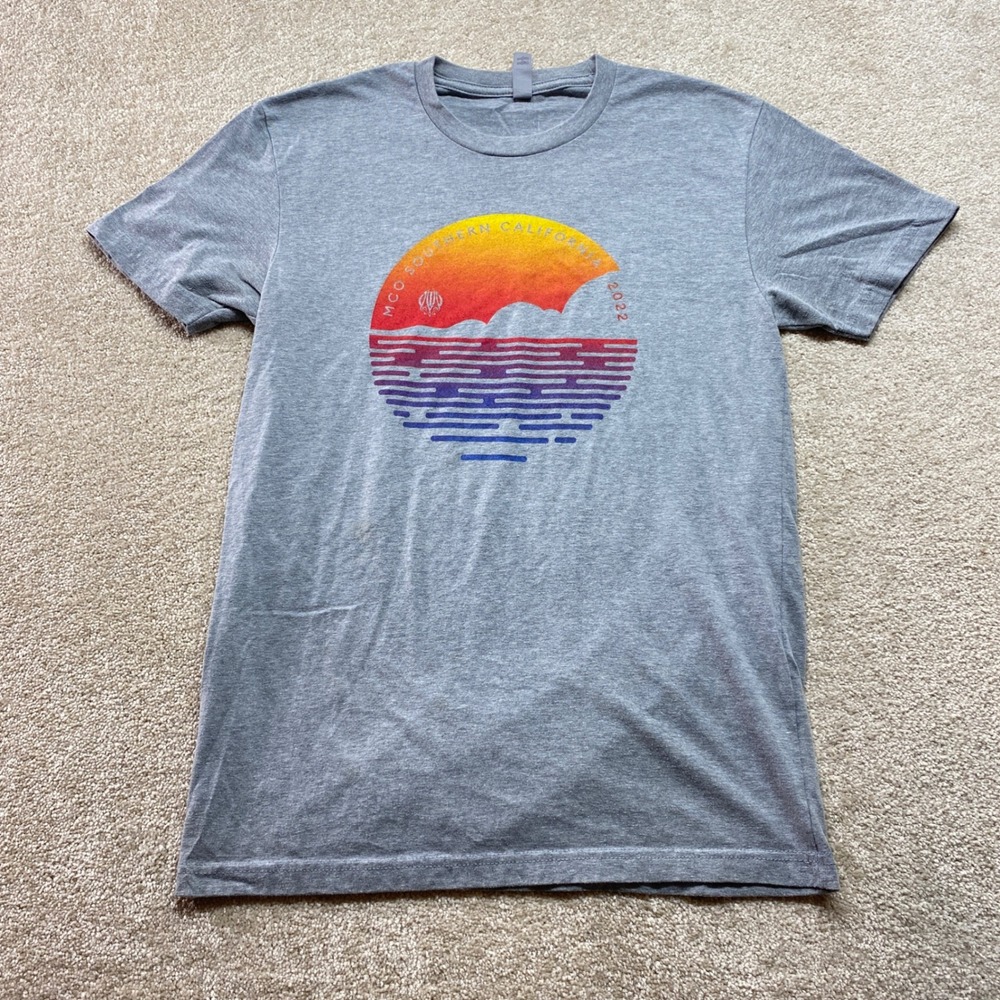 Next Level Apparel Shirt Mens Small Gray Sunset MCO Southern California 2022